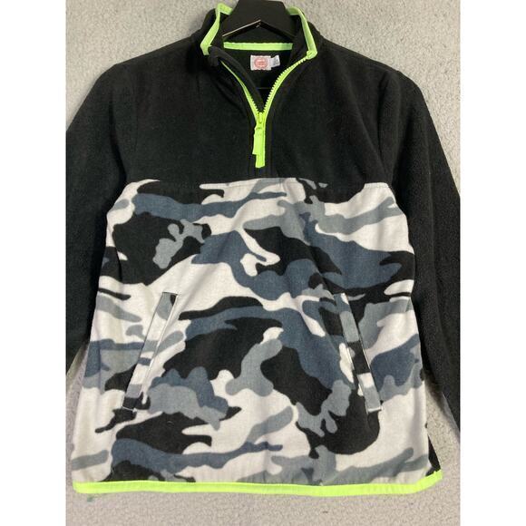 Wonder Nation Boys'‎ Camo Fleece 1/4 Zip Pullover Jacket Size 10-12 - Picture 6 of 9